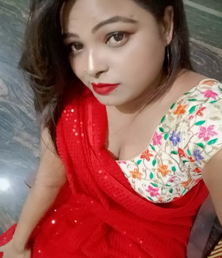 Model in Red Saree