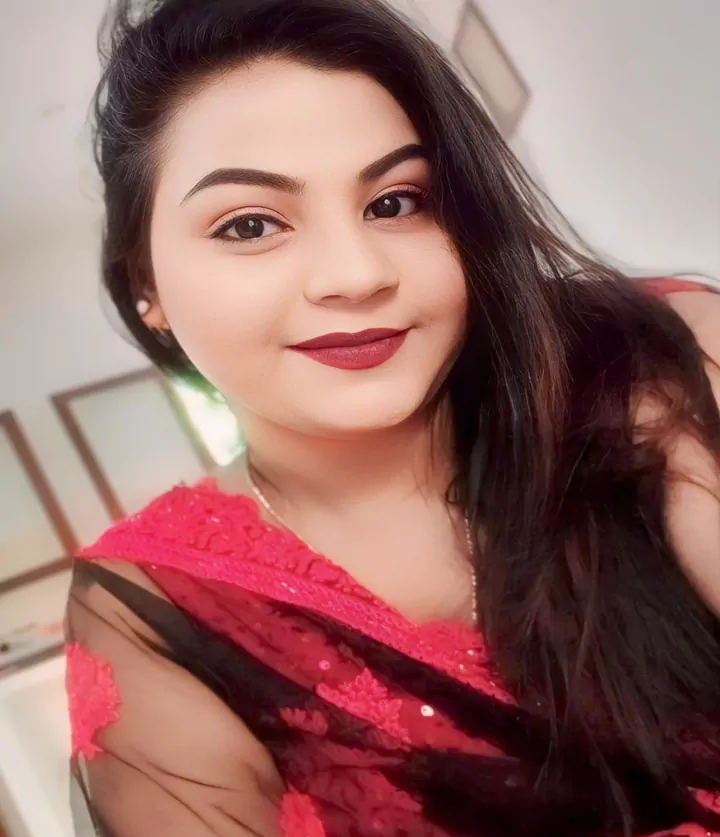 Teenager Gir in Red Saree